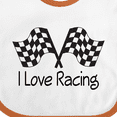 thumbnail image 4 of Inktastic I Love Racing Boys or Girls Baby Bib, 4 of 4