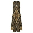 thumbnail image 5 of Robe Baroque Dorée Été Esthétique Vintage Damas Robe Longue Décontractée Dames Robe Maxi Tendance Cadeau d'Anniversaire, 5 of 5