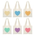 thumbnail image 2 of BotaniNest Mini Conversation Cœur Toile 6 Pcs Sac Fourre-Tout Saint-Valentin Cœur Réutilisable Goodie, 2 of 7