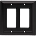 thumbnail image 1 of Brainerd 64211 Architectural Double Decorator Wall Plate - Flat Black - 1 Pack, 1 of 10