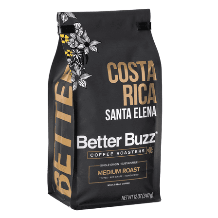 Better Buzz Costa Rica Medium Roast Whole Bean Coffee 12oz.