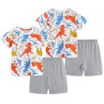 thumbnail image 4 of WOLLED Toddler Boys Cartoon Short Sleeve T-Shirt and Shorts Baby Kids Summer Casual Cotton Shorts Outfit Set for 2-8 Years Old, 4 of 10