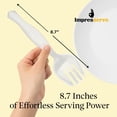thumbnail image 5 of Impresserve 8.7" Disposable Plastic Clear Serving Forks - 12 Count, 5 of 10