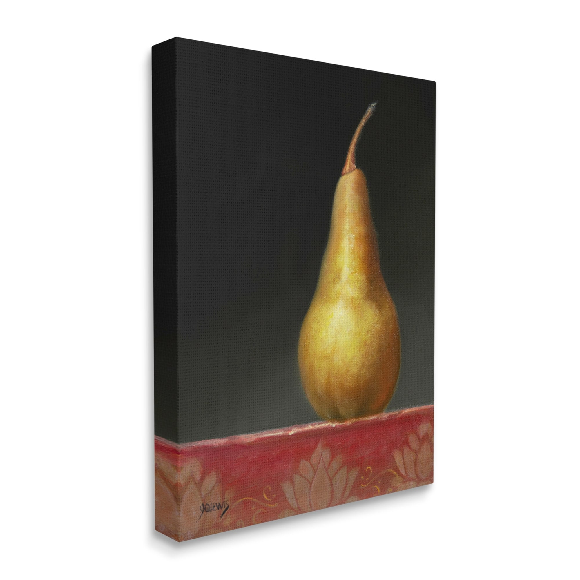 Stupell Industries Traditional Pear Still Life Food & Beverage Painting Gallery Wrapped Canvas Print Wall Art