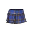 thumbnail image 1 of 25074-VIOLETPLDM-L Plaid Color Pleated Skirt, Violet - Medium & Large, 1 of 1