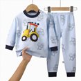 thumbnail image 4 of TOWED22 Toddler Boys Girls Christmas Pajamas Graphic Jammies Santa Claus Kids Cotton Fall Winter Sleepwear Set 3 6 9 12 18 24 Months 2 3 4 5 6 7 8 9 Years(Dark Blue,2-3 Y), 4 of 4