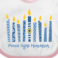 thumbnail image 4 of Inktastic Peace Light Hanukkah Boys or Girls Baby Bib, 4 of 4