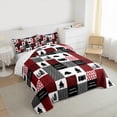 thumbnail image 3 of Homewish Adventure Theme Bedding Comforter Set 2pcs for Kids Boys Girls,Geometric Plaid Grid Twin Comforter Sets Microfiber,Happy Camping Breathable Bedding Set,Luxury Bedroom Decor,Reversible, 3 of 8