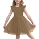 thumbnail image 4 of Vestido de Verano de Manga Corta Moda Primavera Y Verano Manga Corta Cuello Redondo Falda de la Princesa Ruffle para Diario, Viajes, Hogar, Vacaciones, Fiesta de Cumpleaños, 4 of 7
