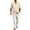 Khaki*, variant on RUTAYY Men's Outfits Breathable Long Sleeve Solid Color Shirt with Button Pockets Comfortable Pants Yoga Casual Outdoor Wear Vacation Travel Clothing Sets