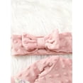 thumbnail image 6 of WIBACKER 0-12M Baby Girls' 4-Piece Warm Velvet LOVE Outfit Sets, Little Jacket, Pants, Bodysuit and Headband Set, 6 of 11