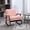 Light Pink, variant on Resenkos Mid Century Modern Rocking Accent Chair, Upholstered Wooden Frame Reading Armchair for Bedroom and Sunroom, White