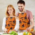 thumbnail image 3 of Halloween Pumpkin Witches Apron-Garden Aprons for Women with Pockets-Cotton Linen Waterproof Kitchen Cooking Gardening Aprons Adjustable for Kitchen,Cooking,BBQ and Salon 32"x27", 3 of 7