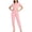 Pink, variant on Busydd Womens Scrubs Sets 2 Piece Short Sleeve Cutout Neck Scrubs Tops and Jogger Pants Soft Comfy Solid Color Scrub Set S