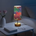 thumbnail image 6 of Touch-Control 3-Color Desk Lamp with Plug – Energy-Saving LED + 3 Simultaneous Charging Ports Multicolor Maple Leaves, 6 of 8