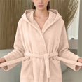 thumbnail image 2 of Gifts for Women Cotton Robes for Women Fleece Women's Nightgowns & Sleepshirts Oversize Cute Women's Sleepwear House Womens Robe Coffee, 2 of 9