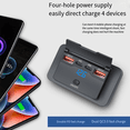 thumbnail image 4 of 2X 4-Ports 12V 108W Dual PD+Dual QC3.0 USB Charger W/ Digital Voltmeter Switch Socket Power Outlet Panel Adapter, 4 of 6