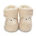 thumbnail image 6 of Otqutp Baby Boys Fuzzy Thick House Booties Sherpa Faux Fu𝗿 Lined Cozy Warm Home Slippers New Born Soft First Walking Shoes, 6 of 9