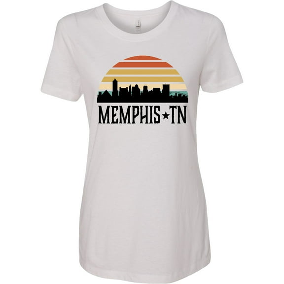 Inktastic Memphis Tennessee Skyline Retro Sunset Women's T-Shirt