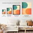 thumbnail image 3 of Teal Swipe Left Orange Swipe Right Abstract Cold and Hot Match Painting Extra Large XL Wall Art Poster Print, 3 of 5