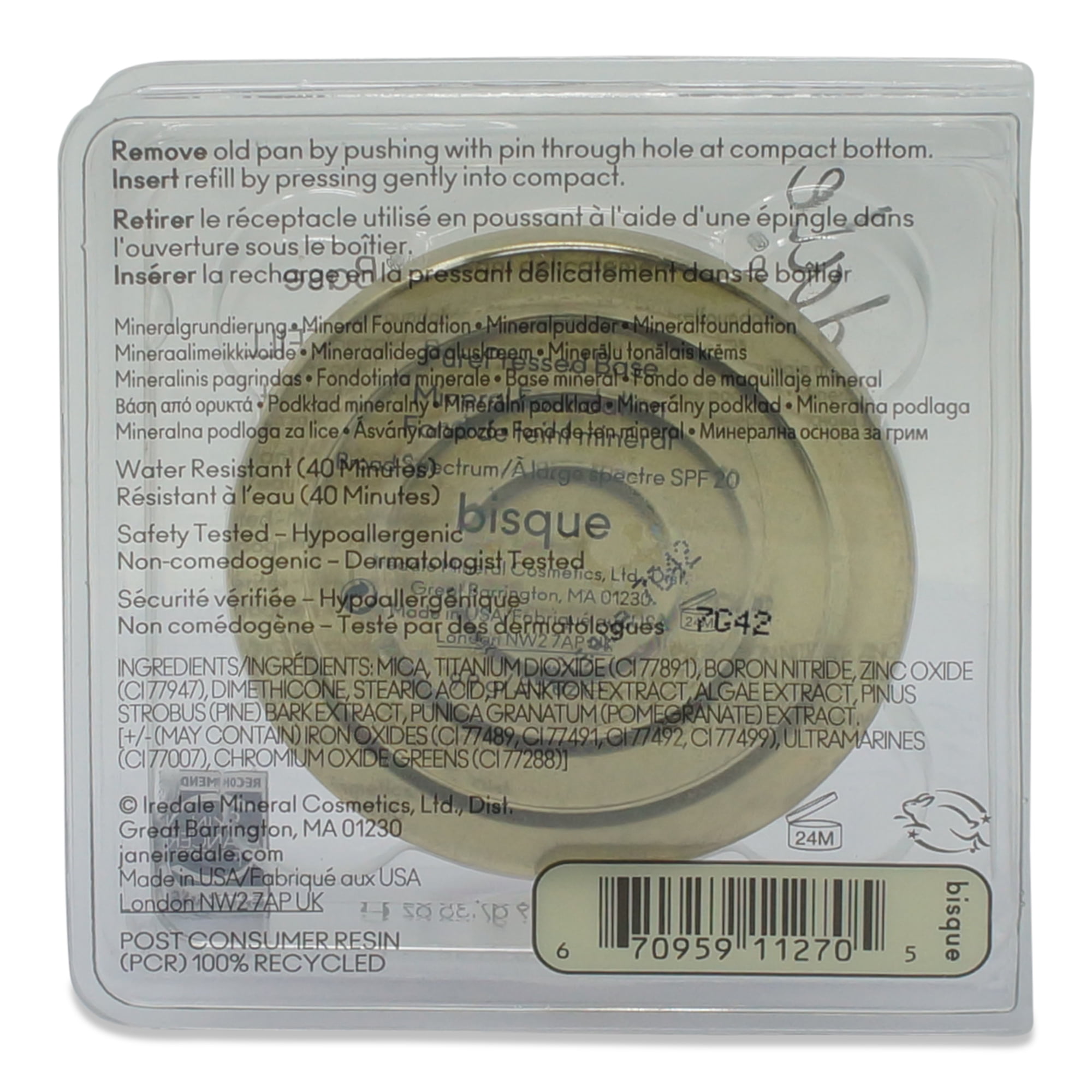 jane iredale PurePressed Base  Refill Bisque 0.35 oz
