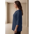 thumbnail image 2 of Jessica London Women's Plus Size Crochet Trim Boatneck Tunic, 2 of 3