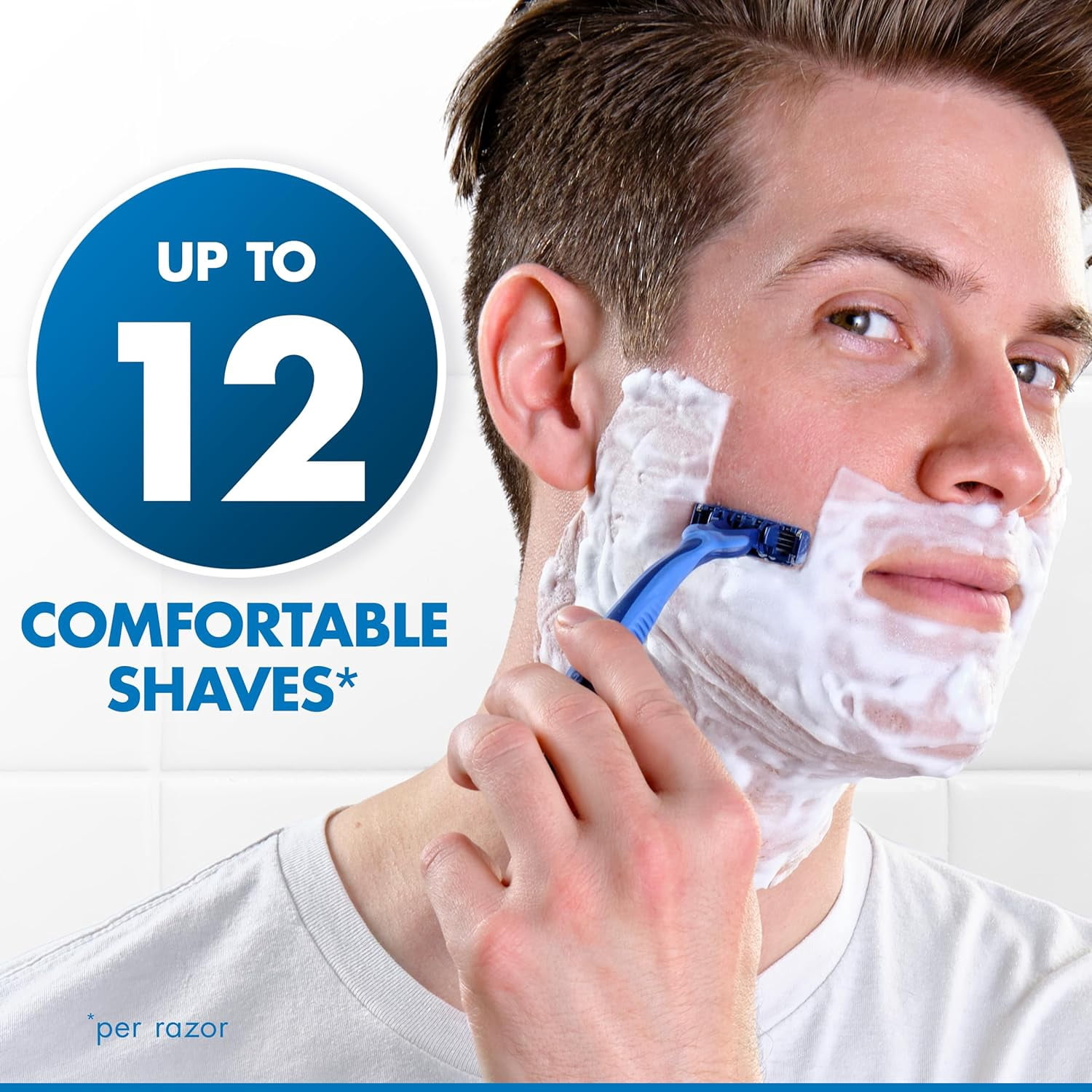 Sensor3 Comfort Men's isposable Razors, 12 Razors
