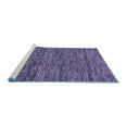 thumbnail image 2 of Ahgly Company Machine Washable Indoor Square Abstract Blue Modern Area Rugs, 8' Square, 2 of 4