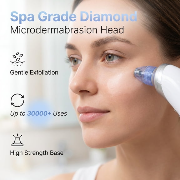 Ginpey Pore Vacuum Cleaner Comedones Extractor with 4 Probes Blackhead Remover Microdermabrasion Device
