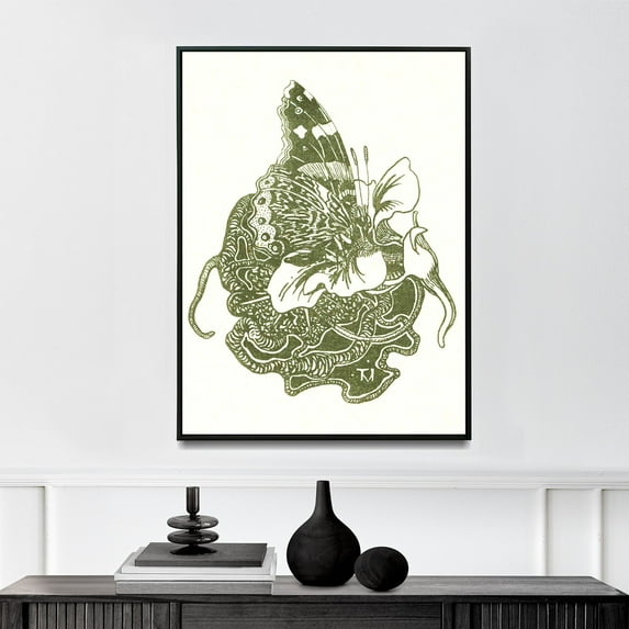 Vlinder Op Een Oost-Indische Kersbloem - 1896 | Theo Van Hoytema | Premium Fine Art Print | 20th Century Dutch | Art Nouveau | Portrait | Nature Art