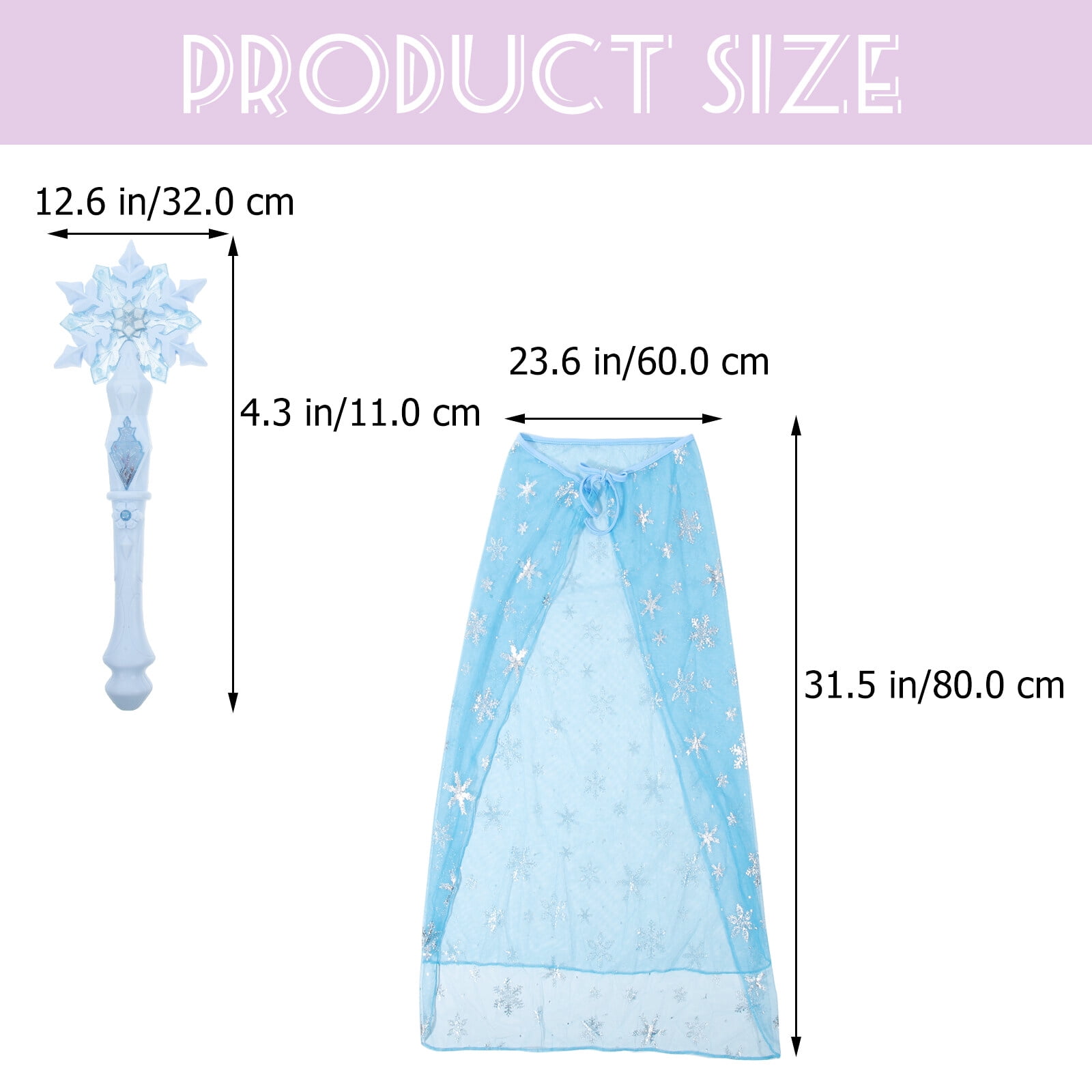 1 Set of Girls Fairy Wand Toy Kit Cosplay Party Costume Kit Little Girl