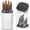White, variant on Ninonly Knife Block Without Knives 2 in 1 Universal Square Knife Holder for Kitchen with Scissors Slot Space Saving Detachable Kitchen Knife Storage