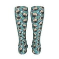 thumbnail image 6 of Honeii PUG HEAD And Flower Print Calf Socks Sports Socks Seamless Toe, Trouser Socks,Knee High Long Socks for Women and Men-One Size, 6 of 8
