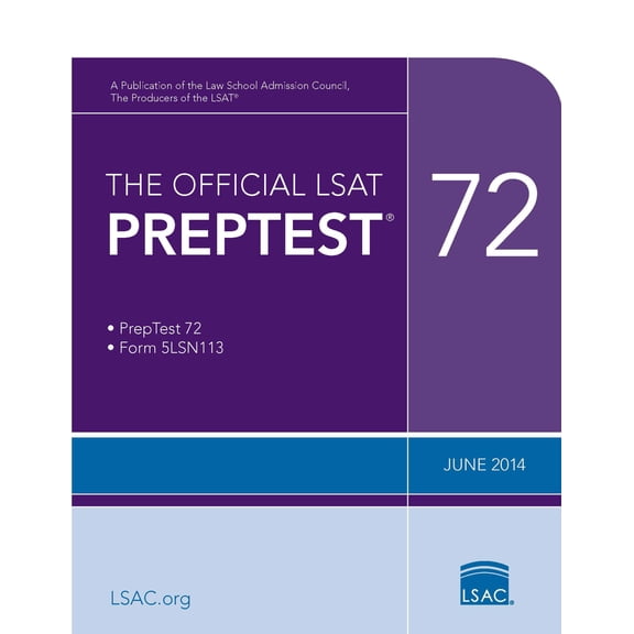 Pre-Owned The Official LSAT Preptest 72: (June 2014 Lsat) (Paperback) 0986045527 9780986045523