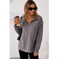 thumbnail image 2 of Sudadera Dokotoo Oversized Waffle Knit para mujer gris 2025, 2 of 6