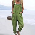 thumbnail image 5 of NMMUED Baggy Overalls for Women Wide Leg Overalls for Women Bib Overalls Women One Piece Jumpsuits for Women Wide Leg Jumpsuits for Women, Green L, 5 of 6
