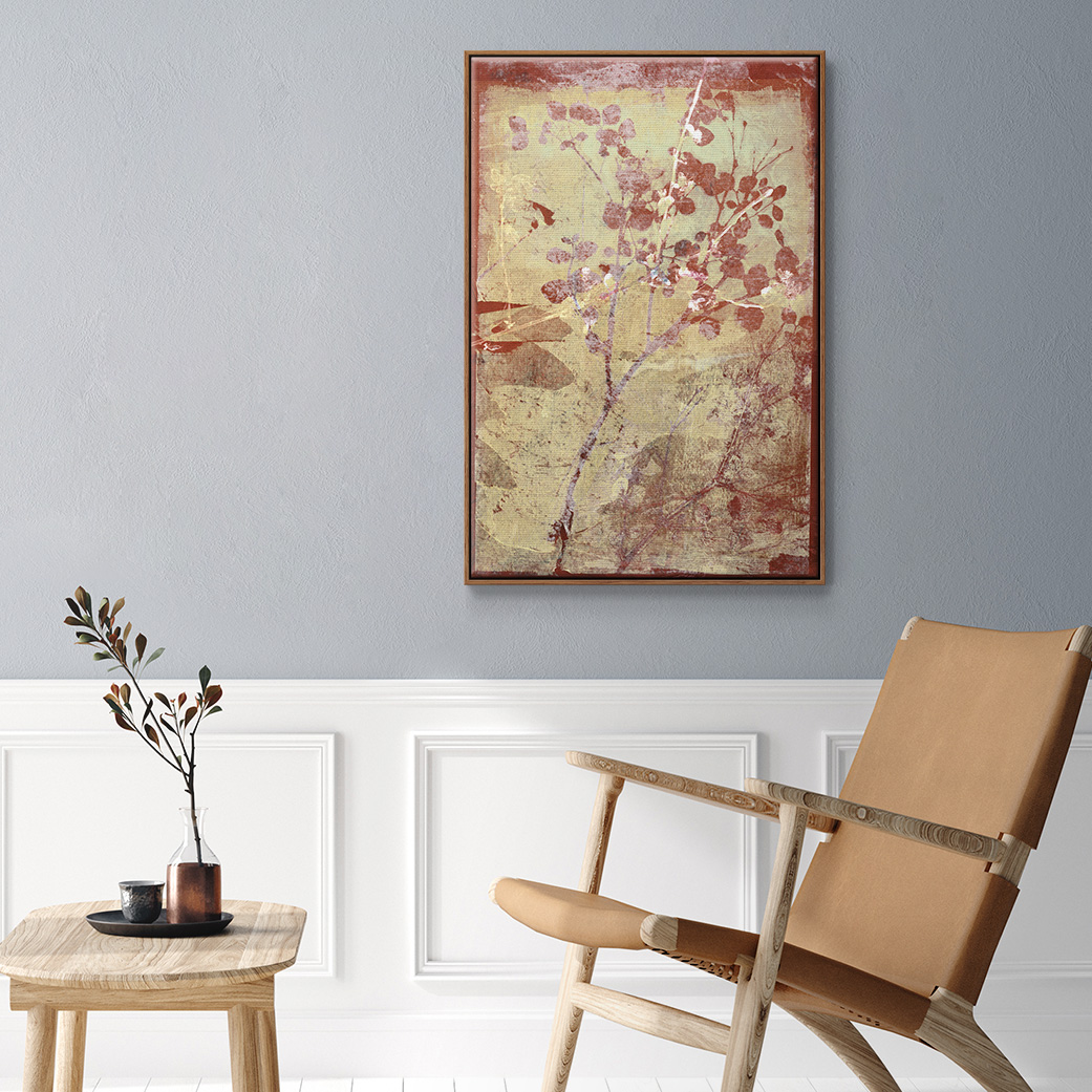 Boundless IV Framed Premium Gallery Wrapped Canvas - Ready to Hang - 27 x 41 - Walnut Floating Frame