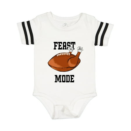

Inktastic Thanksgiving Feast Mode Turkey Football Gift Baby Boy or Baby Girl Bodysuit