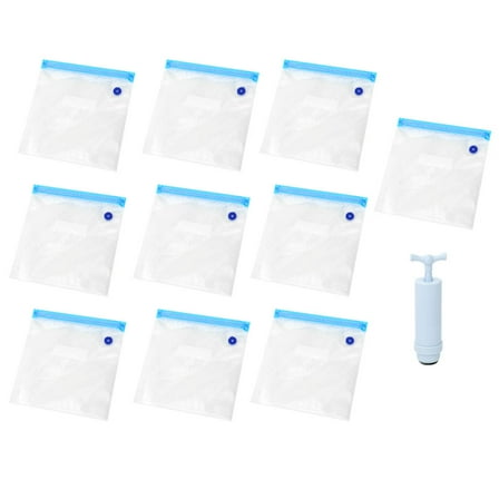 LOLIPPYY 1Set Food Sealer Bag Assorted Color Plastic Vacuum Sealer Zipper Bags for Home Food Storage