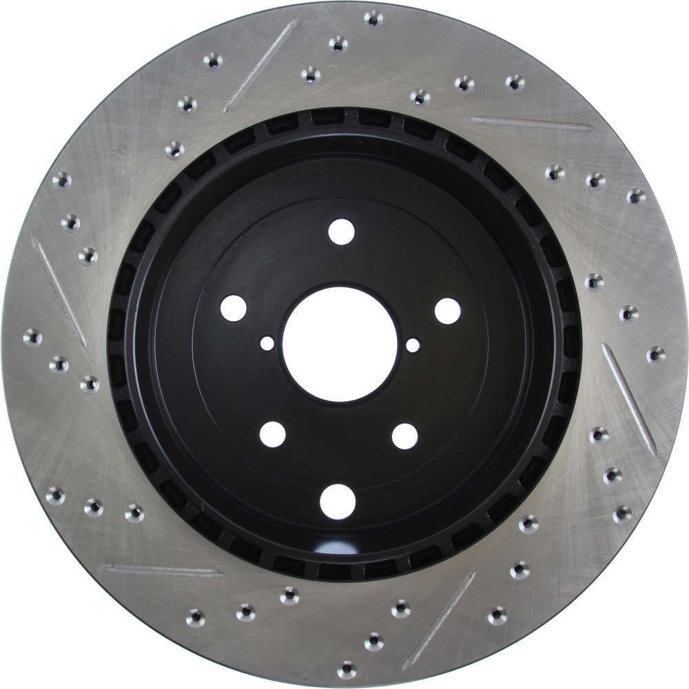 StopTech 08+ Subaru STI (Will Not Fit 05-07) Slotted & Drilled Sport Brake Rotor Fits select: 2015-2017 SUBARU WRX, 2017 SUBARU BRZ