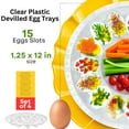 Clear Plastic Crystal Cut Platter Devilled Egg Trays 1.25x12in Home