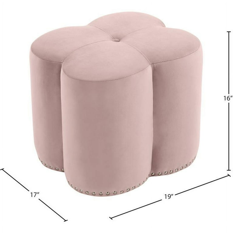 Meridian Furniture Clover Velvet Ottoman Meridian Furniture Clover Velvet Ottoman