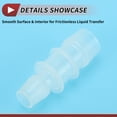 thumbnail image 6 of Unique Bargains Plastic Hose Barb Fitting 7/16" to 5/8" Hose ID Connectors Aquarium Plastic Clear 5 Pcs, 6 of 7