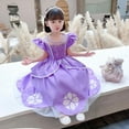 thumbnail image 5 of Girls Princess Sofia Costume Birthday Christmas Halloween Cosplay Dress With Accessories, 5 of 7