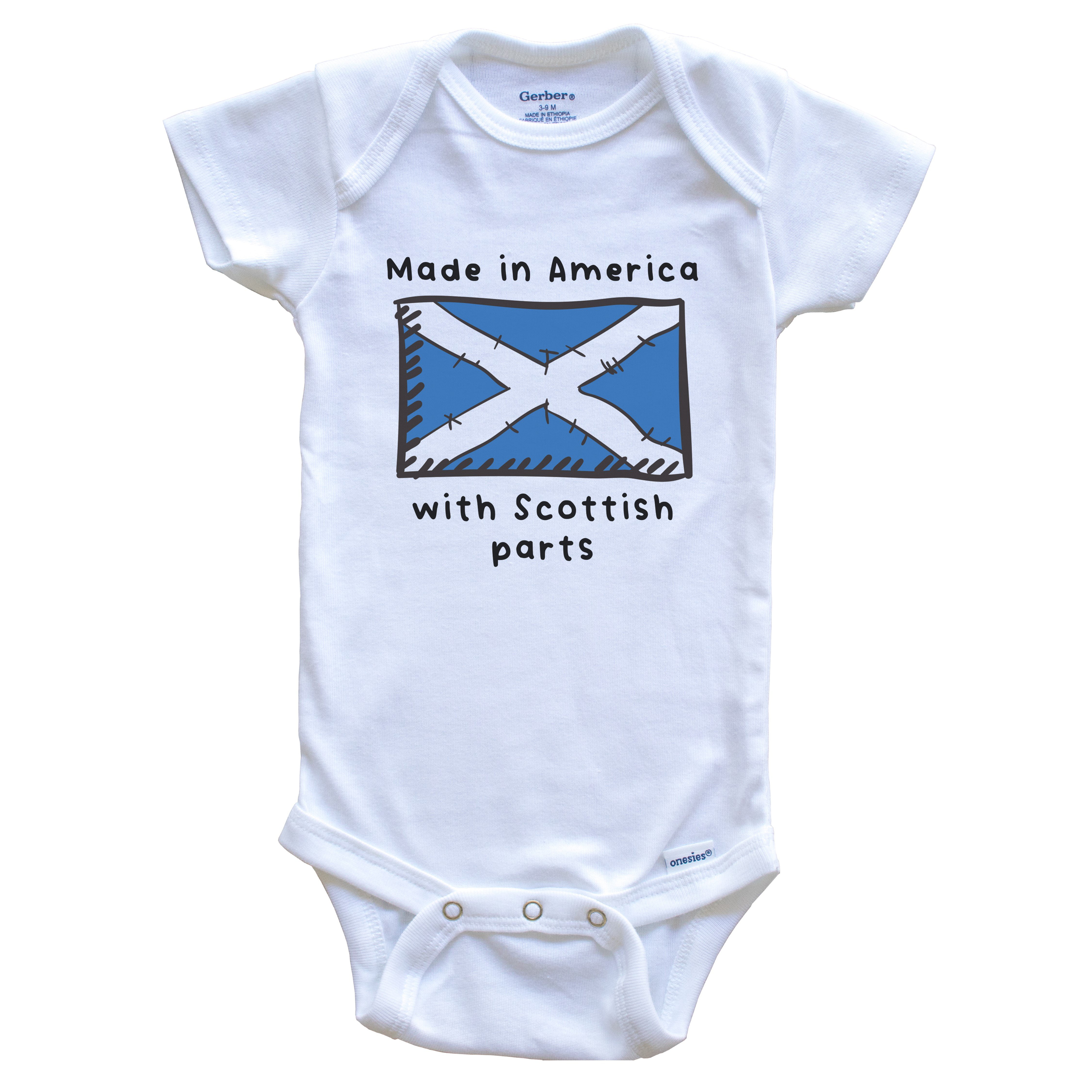 100% Scottish Baby Vest Bodysuit Babygrow Baby Scotland Scottish Baby 