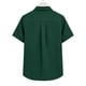 thumbnail image 4 of Craaazy Women Casual Collared Blouse, Solid Color Short Sleeve Button Down Shirt, Loose Fit Comfy V Neck Top for Daily Wear Gifts, 4 of 5