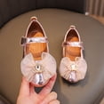 thumbnail image 2 of REDARER Girls Sandals Fashionable Flowers Rhinestones Decorated Cute Flat Bottoms Lightweight and Comfortable Hook Loop Princess Shoes,Size 3-3.5 Years, 2 of 6