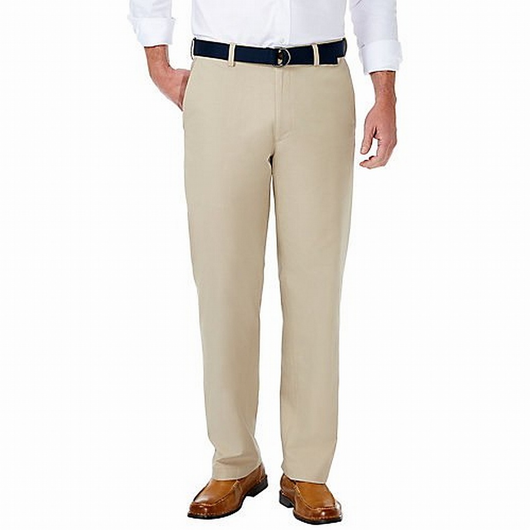 Haggar NEW Beige Mens Size 38x29 ClassicFit Khakis FlatFront Pants