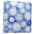 thumbnail image 3 of Photo Album 11.8x11.2 Inch Leather Cover Photo Book Scrapbooking Albums for Weddings Birthdays Anniversaries Blue and White Snowflake, 3 of 9