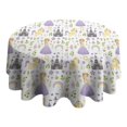 thumbnail image 4 of Princess Unicorn Pattern Round Tablecloth 60"x60",Wrinkle Wipeable Table Cloth for Kitchen Dining Room Picnic Patio Party, 4 of 6